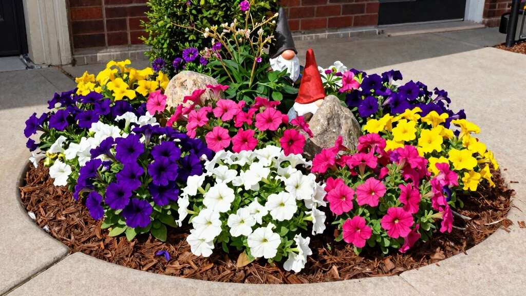 10 Petunia Flower Beds for Front Yards That Burst with Color All Summer