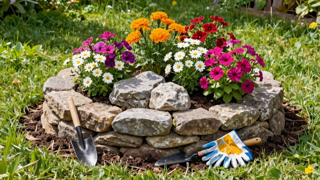 9 Stacked Stone Flower Gardens That Look Like a Professional Built Them from Scratch